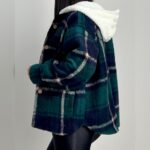 شکت چهارخونه کلاه تدی پشمی