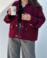 ترنچ کت مخمل مدل لیا‌ کد 1165 - Image 7