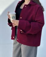 ترنچ کت مخمل مدل لیا‌ کد 1165 - Image 8