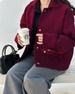 ترنچ کت مخمل مدل لیا‌ کد 1165 - Image 6