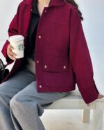 ترنچ کت مخمل مدل لیا‌ کد 1165 - Image 5