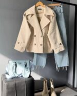 ترنچ کت کوتاه مدل محیا کد 1203