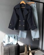 ترنچ کت کوتاه مدل محیا کد 1203 - Image 2