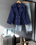 ترنچ کت کوتاه مدل محیا کد 1203 - Image 6