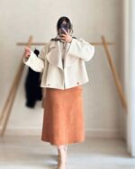 ست دو تیکه کت و دامن مدل ملانی کد 1202 - Image 5