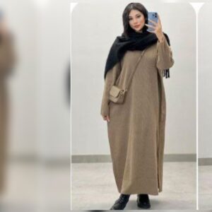 کفتان بافت بلند یقه گرد