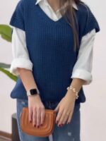 ست ژیله بافت و شومیز کد 1169 - Image 2