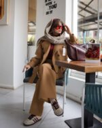 ست ترنچ کت کوتاه و شلوار مدل لاله کد 1239 - Image 6