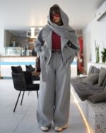 ست ترنچ کت کوتاه و شلوار مدل لاله کد 1239 - Image 2