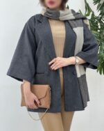 پالتو فوتر دو جیب دو دکمه کد 1238 - Image 5