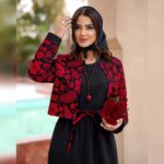 ست 3 تیکه کت و سارافون و کمربند مجلسی و بیرونی کد 1235 - Image 2