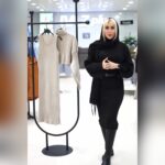 بافت دو تیکه بلند یقه گرد کد 1214