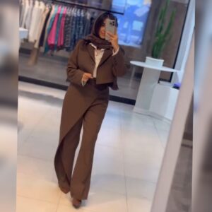 ست کت کراپ و شلوار مدل مهلا