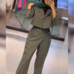 ست کت کراپ و شلوار مدل مهلا کد 1265 - Image 6