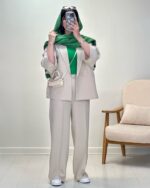 ست کت و شلوار مدل ملودی جنس اسکاچی‌ کد 1306 - Image 6