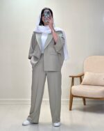 ست کت و شلوار مدل ملودی جنس اسکاچی‌ کد 1306 - Image 8