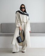 ست سه تیکه مانتو و شلوار و ژیله مدل سودا کد 1303 - Image 6