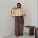 ست پانچ کوتاه و شلوار مدل ماهک کد 1336