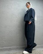 ست کراپ کت و شلوار دیپلمات مدل مهرسا کد 1339 - Image 6