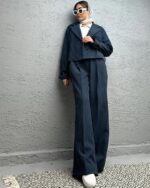 ست کراپ کت و شلوار دیپلمات مدل مهرسا کد 1339 - Image 5