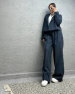 ست کراپ کت و شلوار دیپلمات مدل مهرسا کد 1339 - Image 3