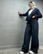 ست کراپ کت و شلوار دیپلمات مدل مهرسا کد 1339 - Image 2