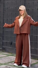 ست کت و شلوار دو خط مدل شاهیکا کد 1355 - Image 3