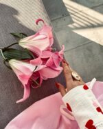 ست شومیز قلبی و دامن مدل love کد 1402 - Image 10