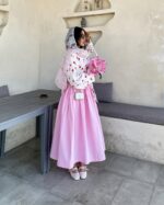 ست شومیز قلبی و دامن مدل love کد 1402 - Image 6