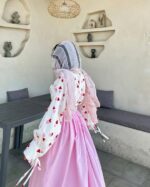 ست شومیز قلبی و دامن مدل love کد 1402 - Image 3