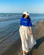 ست شومیز قلبی و دامن مدل love کد 1402 - Image 12