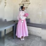 ست شومیز قلبی و دامن مدل love کد 1402