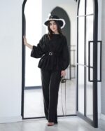 ست شومیز و شلوار مدل ملینا کد 1423 - Image 7