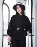 ست شومیز و شلوار مدل ملینا کد 1423 - Image 3