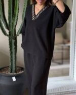 ست شومیز و شلوار مدل آیلین کد 1428 - Image 2