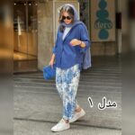 ست شومیز و شلوار طرحدار مدل میگل کد 1437 - Image 3