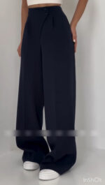 شلوار واید بگ کرپ‌ مازراتی مدل دلی کد 1478 - Image 3