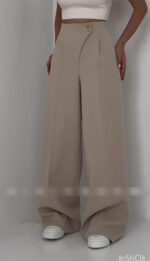 شلوار واید بگ کرپ‌ مازراتی مدل دلی کد 1478 - Image 4