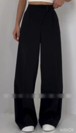 شلوار واید بگ کرپ‌ مازراتی مدل دلی کد 1478 - Image 5