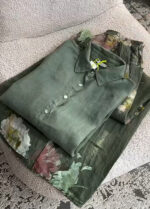 ست شومیز و شلوار لینن مدل ماهگل‌ کد 1502 - Image 2