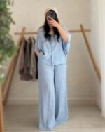 ست شومیز و شلوار مدل دلین کد 1484 - Image 5