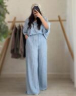 ست شومیز و شلوار مدل دلین کد 1484 - Image 7