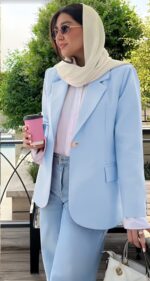 کت لینن پاستیلی‌ کد 1493 - Image 3