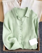 شومیز لینن‌ مدل Pery کد 1500 - Image 3