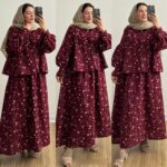 ست کراپ دامن گلدار مدل گلشا‌ کد 1457