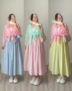 ست شومیز و دامن مدل پری کد 1532 - Image 9