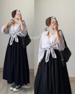 ست شومیز و دامن مدل پری کد 1532 - Image 2