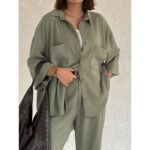 ست شومیز و شلوار مدل لیانا کد 1578