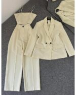 ست سه تیکه کت و شلوار و کراپ مدل روجان کد 1542 - Image 4