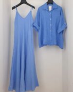 ست شومیز و سارافون مدل فلاور کد 1586 - Image 6